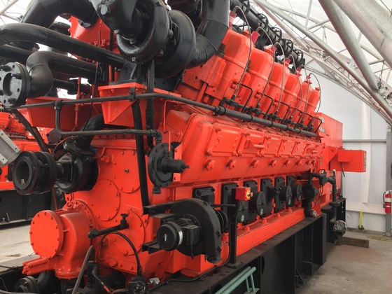 Used Waukesha 12V-AT25GL Generator Set