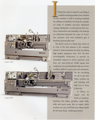 16" Swing 60" Centers Sharp