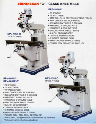 54" Table 3HP Spindle Birmingham