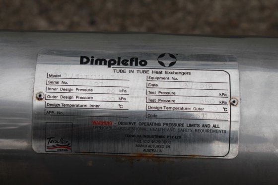 循環ポンプ付きテラルバチューブ熱交換器