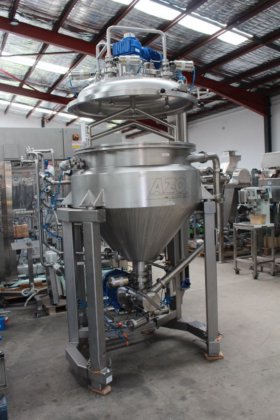 内置在线乳化机的 AZO 真空夹套加工罐