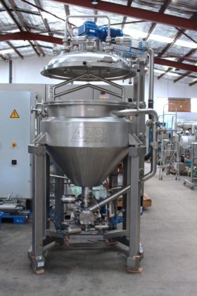 内置在线乳化机的 AZO 真空夹套加工罐