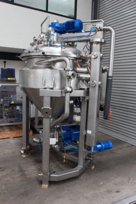 内置在线乳化机的 AZO 真空夹套加工罐