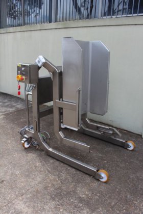 不锈钢电动垃圾箱提升机