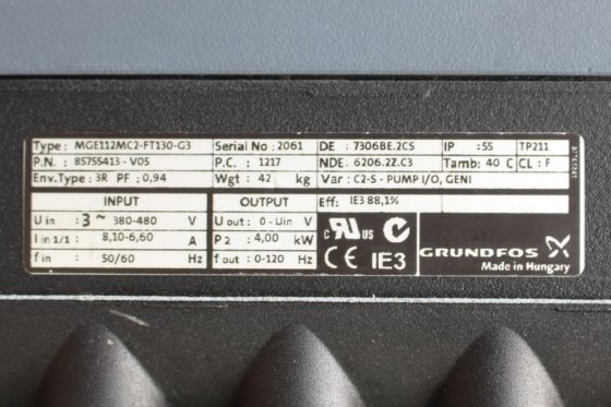 集成变频器的格兰富多级离心泵