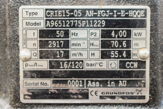 集成变频器的格兰富多级离心泵