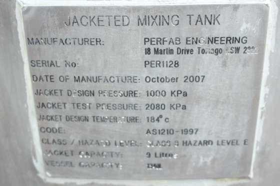 佩非布工程公司不锈钢夹套罐（带分液器