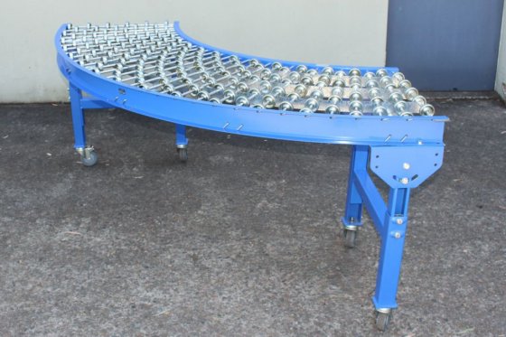 90度曲线滚筒输送机