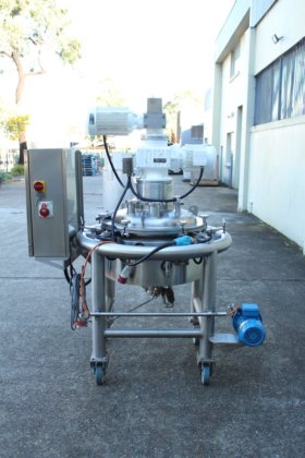 JLMD ステンレス製ディンプルジャケット付きコントラミキシングタンク