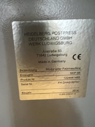 2014 STAHLFolder TH-56 折弯机