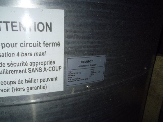 Cuve inox 3100 litres