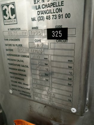 1995 不锈钢罐 630 升