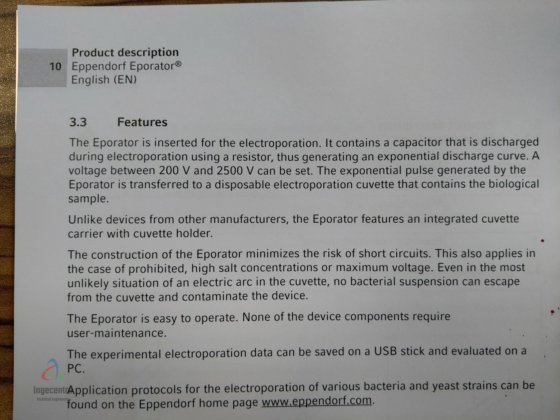 2017 Eppendorf Eporator