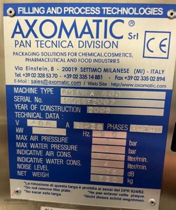 2009 Axomatic Optima 800