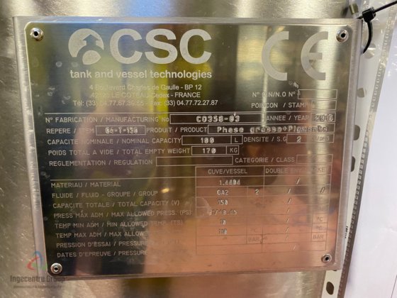 2016 不锈钢罐 100 升