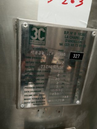 1995 不锈钢罐 630 升