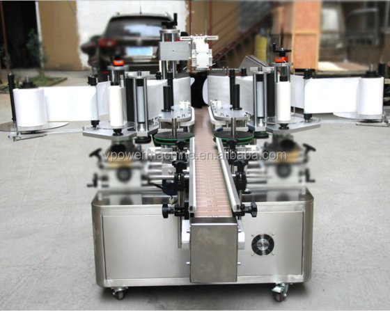 广州工厂 全自动洗衣粉和洗手液瓶子双面贴标机