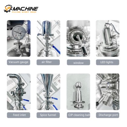 小型真空乳化搅拌机 工业用膏霜乳液搅拌机 化妆品机械 真空牙膏乳化机