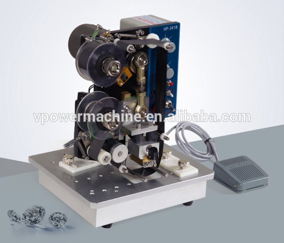 HP241B 高品质半自动电动塑料袋有效期油墨色带打码机 代码烫金印刷机