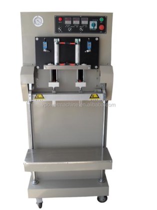 用于食品配料、核桃、松子、海藻类产品的立式大型塑料铝箔外抽真空包装机