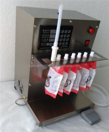 用于豆奶的喷嘴式袋装果汁液体自立袋灌装旋盖机