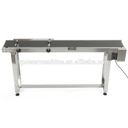 用于日期喷码机的可调节定制尺寸喷码机包装瓶平皮带输送机