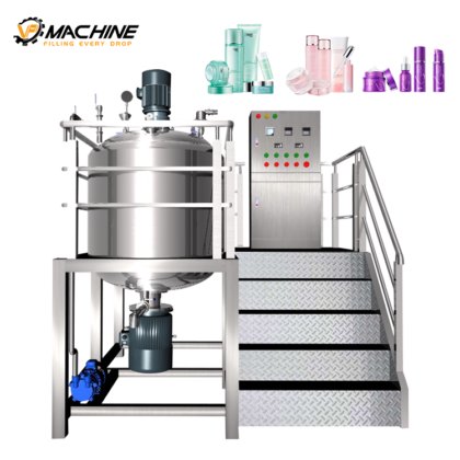 用于化妆品膏霜的小型 50L 200L 高剪切乳化机真空均质搅拌机