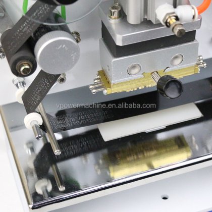 用于皮革、塑料、纸张、商标的高品质立式气动通用批量有效期烫印打码机