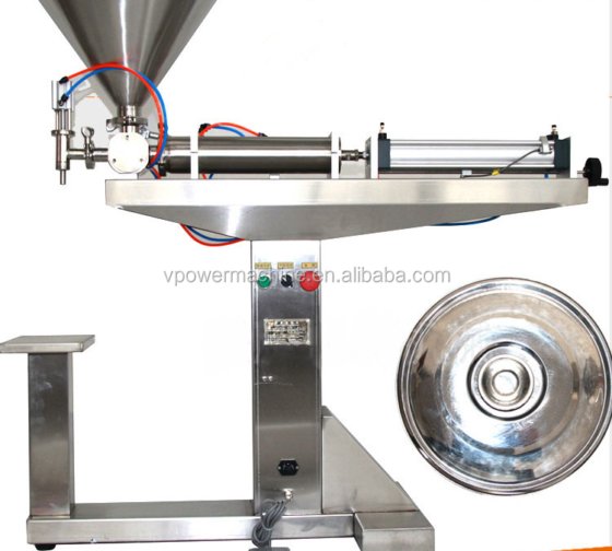 G1WG 半自动立式脚踏单喷嘴膏体灌装机,用于番茄酱、化妆品膏的灌装