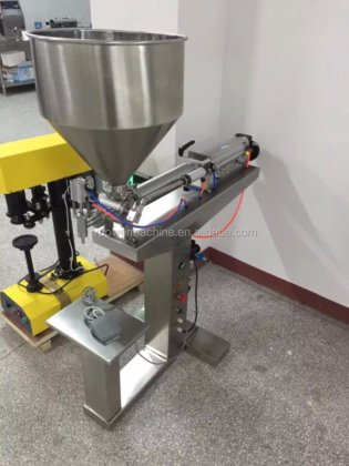 G1WG 半自动立式脚踏单喷嘴膏体灌装机,用于番茄酱、化妆品膏的灌装