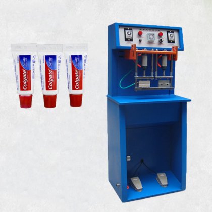 广州工厂生产化妆品管封尾机，用于医药化工膏霜管，牙膏管，铝塑管