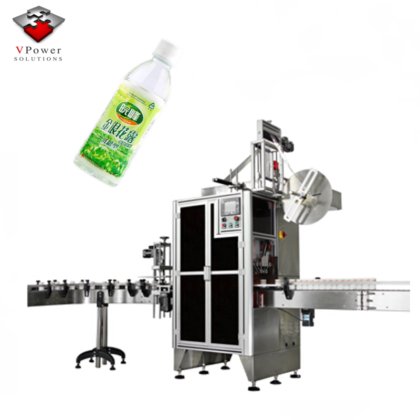 全自动 PET 瓶套标机，带蒸汽收缩隧道炉的瓶膜收缩贴标机