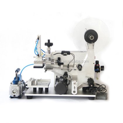 广州工厂 LT60 半自动平瓶不干胶贴标机，适用于平面、洗发水、洗衣粉
