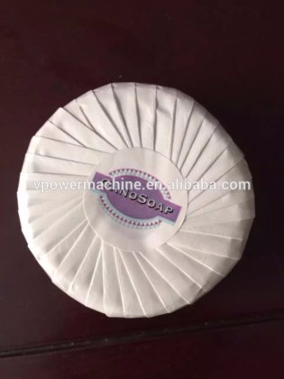 带标签功能的全自动酒店肥皂卷纸褶包装机 圆形肥皂包装设备