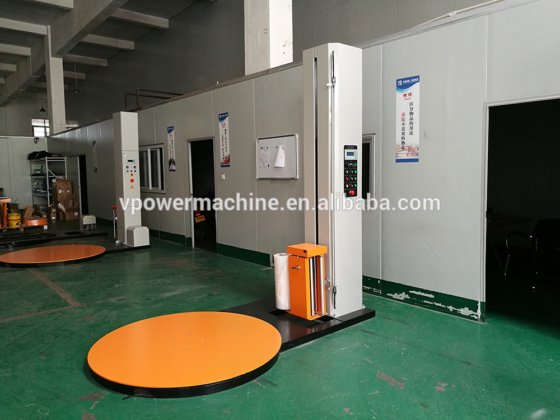 高效半自动托盘薄膜缠绕包装机，托盘缠绕包装机械