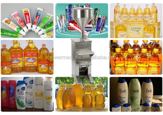 广州工厂手动冰淇淋和花生酱立式液体和糊状液体灌装装瓶机