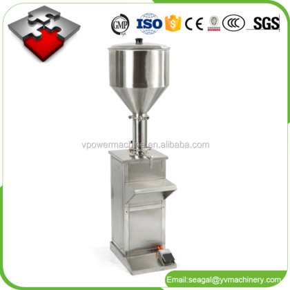 立式半自动高粘度膏体活塞灌装机 适用于洗涤剂、洗碗液、洗发水、漱口水