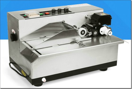 广州工厂全自动墨轮打码机 电动墨卷贴标机 序号/号牌印刷机