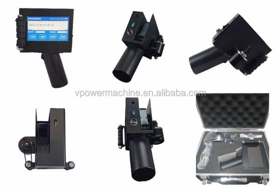 1-8 行触摸屏便携式日期编码手持喷墨打印机打码机,用于打出有效日期、批号