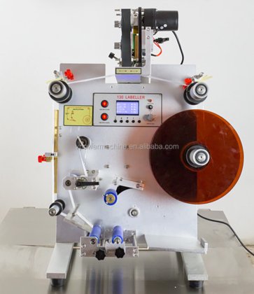 广州工厂 SL-130D 自粘性标签和非干式湿胶缠绕圆瓶双面贴标机(带打码机