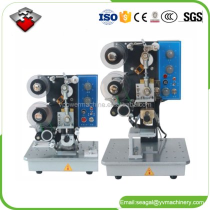 广州工厂便携式脚踏自动日期批次打码机，用于塑料薄膜、复合膜塑料袋、包装袋