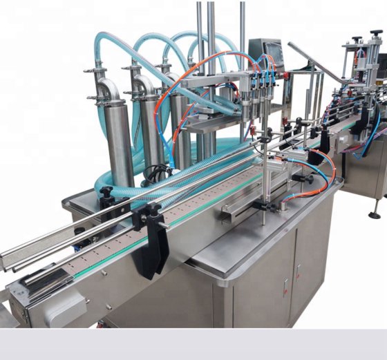 装瓶机 送盖机 用于包装生产线的全自动液体灌装机和旋盖机
