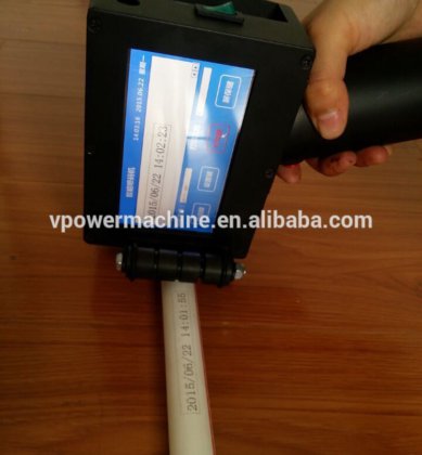 1-8 行触摸屏便携式日期编码手持喷墨打印机打码机,用于打出有效日期、批号