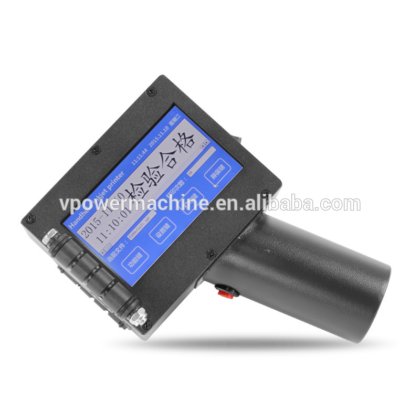 1-8 行触摸屏便携式日期编码手持喷墨打印机打码机,用于打出有效日期、批号