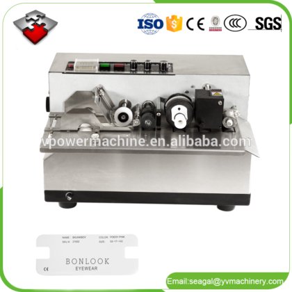 用于标签的不锈钢全自动眼镜背卡墨轮打码机