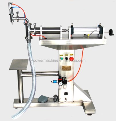 G1WY 半自动立式不锈钢气动单头液体水瓶灌装机，适用于油类、肥皂液、蜂蜜