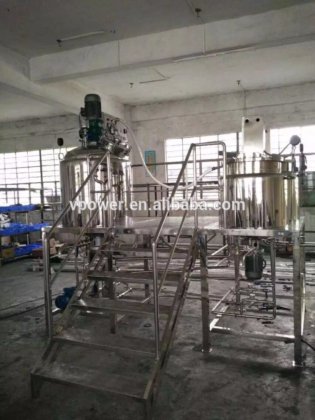 带高剪切力均质机的身体乳搅拌机