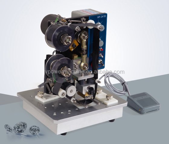 HP241B 高品质半自动电动塑料袋有效期油墨色带打码机 代码烫金印刷机