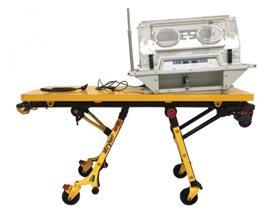 担架上的德尔格转运培养箱