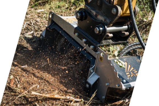 油圧ショベル用FAEミニマルチャー BL0/EX｜伐採・粉砕・草刈りアタッチメント